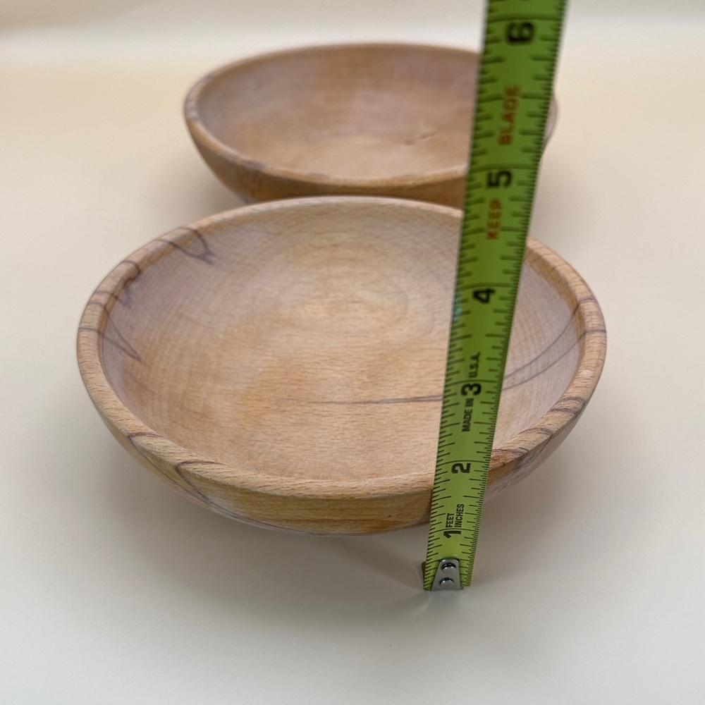 Set of Two Wooden Bowls Made In Japan - Picture 10 of 10